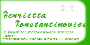 henrietta konstantinovics business card